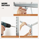 Adjustable Closet Organizer Kit with Shelves and Hanging Rods for 4 to 6 Feet by LJGDeals