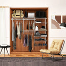 Adjustable Closet Organizer Kit with Shelves and Hanging Rods for 4 to 6 Feet by LJGDeals