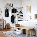 Adjustable Closet Organizer Kit with Shelves and Hanging Rods for 4 to 6 Feet by LJGDeals