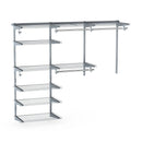 Adjustable Closet Organizer Kit with Shelves and Hanging Rods for 4 to 6 Feet by DirectDeals