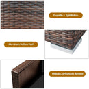 3 Pcs Patio Conversation Rattan Furniture Set with Cushion by LJGDeals