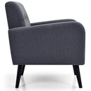 Modern Upholstered Comfy Accent Chair Single Sofa with Rubber Wood Legs by DirectDeals