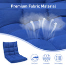 14-Position Adjustable Folding Lazy Gaming Sofa-Blue