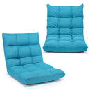 14-Position Adjustable Folding Lazy Gaming Sofa-Blue by DirectDeals