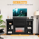 70 Inch Modern Fireplace Media Entertainment Center with Bookcase by LJGDeals
