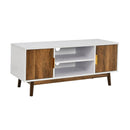 2 Door TV Stand with 2 Cabinets and Open Shelves for TVs up to 50 Inch TV by LJGDeals