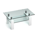 Rectangle Glass Coffee Table with Metal Legs for Living Room by LJGDeals