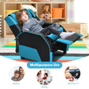 Kids Youth PU Leather Gaming Sofa Recliner with Headrest and Footrest by LJGDeals