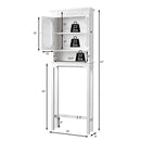 Bathroom Space Saver Carved Top Toilet Rack with Adjustable Shelf