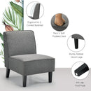Modern Armless Accent Sofa Chair with Rubber Wood Legs by LJGDeals