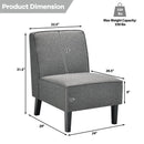 Modern Armless Accent Sofa Chair with Rubber Wood Legs by LJGDeals