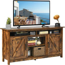 60”Industrial TV Stand Entertainment Center with Shelve and Cabinet-Brown by DirectDeals