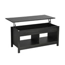 Lift Top Coffee Table with Hidden Storage Compartment and Lower Shelf for Study Room by LJGDeals