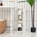 Free Standing Toilet Paper Holder with 4 Shelves and Top Slot for Bathroom-White by LJGDeals