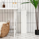 Free Standing Toilet Paper Holder with 4 Shelves and Top Slot for Bathroom-White by LJGDeals