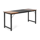 63 Inch Modern Splice Computer Desk with Heavy Duty Steel Frame by LJGDeals