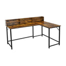 5.5 Inch L-shaped Computer Desk with Bookshelf by LJGDeals