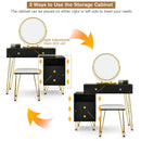 Modern Dressing Table with Storage Cabinet by LJGDeals