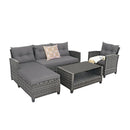 4 Pieces Patio Rattan by LJGDeals