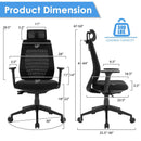 High Back Mesh Office Chair with Clothes Hanger by LJGDeals
