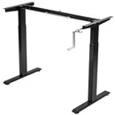 Hand Crank Sit to Stand Desk Frame Height Adjustable Standing Base-Gray by LJGDeals