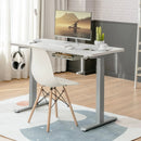 Hand Crank Sit to Stand Desk Frame Height Adjustable Standing Base-Gray by LJGDeals