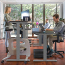 Hand Crank Sit to Stand Desk Frame Height Adjustable Standing Base-Gray by LJGDeals