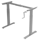 Hand Crank Sit to Stand Desk Frame Height Adjustable Standing Base-Gray by LJGDeals