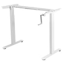 Hand Crank Sit to Stand Desk Frame Height Adjustable Standing Base-Gray by LJGDeals