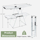 2-Tier Foldable Clothes Drying Rack with Adjustable Gullwing by LJGDeals