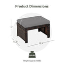 2 Pieces Patio Rattan Ottomans with Soft Cushion for Patio and Garden by LJGDeals