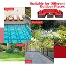 6 Pieces Patio Rattan Furniture Set with Cushions by LJGDeals