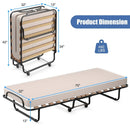 Portable Folding Bed with Memory Foam Mattress and Sturdy Metal Frame Made in Italy by LJGDeals