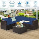 6 Pieces Patio Furniture Sofa Set with Cushions for Outdoor by LJGDeals