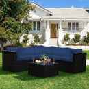 6 Pieces Patio Furniture Sofa Set with Cushions for Outdoor by LJGDeals
