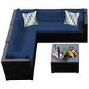 6 Pieces Patio Furniture Sofa Set with Cushions for Outdoor by LJGDeals