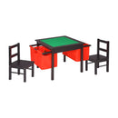 2-in-1 Kids Activity Table and 2 Chairs Set with Storage Building Block Table by LJGDeals
