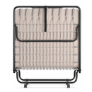 Rollaway Guest Bed with Sturdy Steel Frame and Memory Foam Mattress Made in Italy-Beige