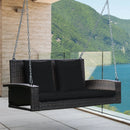 2-Person Patio Rattan Porch Swing with Cushions by LJGDeals