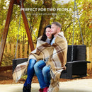 2-Person Patio Rattan Porch Swing with Cushions by LJGDeals