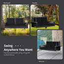 2-Person Patio Rattan Porch Swing with Cushions by LJGDeals