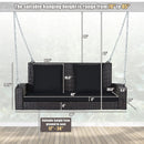2-Person Patio Rattan Porch Swing with Cushions by LJGDeals