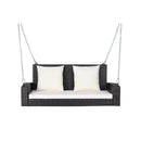 2-Person Patio Rattan Porch Swing with Cushions by LJGDeals