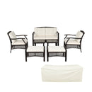 7 Pieces Outdoor Patio Furniture Set with Waterproof Cover by DirectDeals