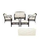 7 Pieces Outdoor Patio Furniture Set with Waterproof Cover by LJGDeals