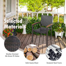 Set of 2 Outdoor Patio PE Rattan Dining Chairs by LJGDeals