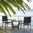 Set of 2 Outdoor Patio PE Rattan Dining Chairs by LJGDeals