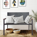 Outdoor Patio Rattan Wicker Bench with Armrest for Garden by LJGDeals