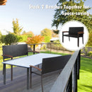 Outdoor Patio Rattan Wicker Bench with Armrest for Garden by LJGDeals