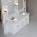 James Martin Bellshire 72" Double Bathroom Vanity, Bright White